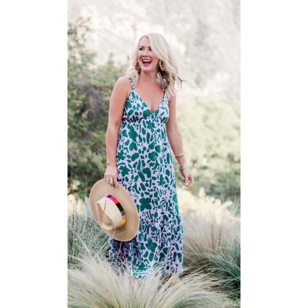 NWT Gibsonlook Women's Carmen Tie-Back Maxi Dress Size Medium MSRP: $110
